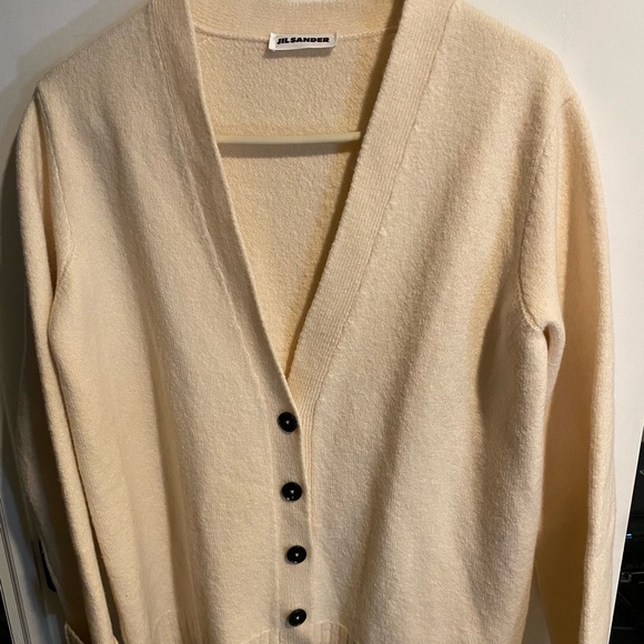 Jill Sander boiled wool cardigan
